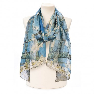 Scarves Fox and Chave Van Gogh Almond Blossom Chiffon Scarf £27.00