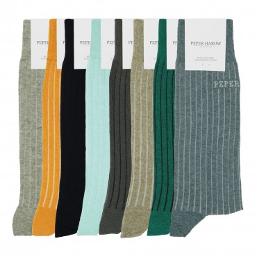 Men PEPER HAROW Mens Socks Bundle - Recycled Ribbed £52.00