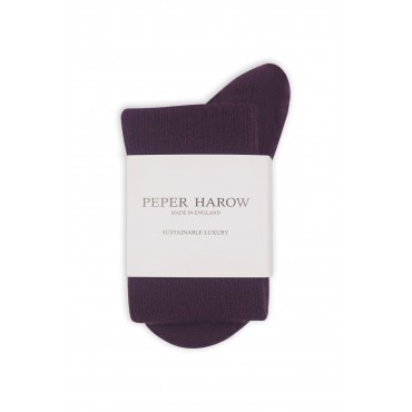 Women PEPER HAROW Womens Wool Boot Socks - Purple £20.00