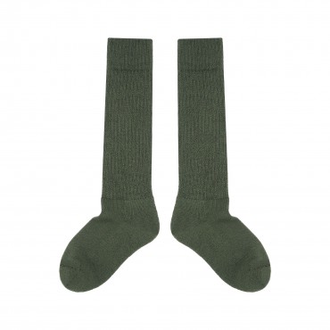 Women PEPER HAROW Womens Wool Boot Socks - Olive £20.00