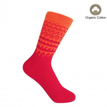 Women PEPER HAROW Wave Womens Socks - Orange £14.00