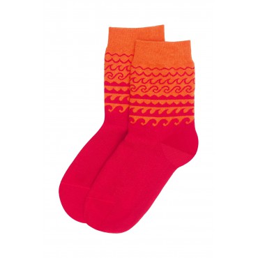 Women PEPER HAROW Wave Womens Socks - Orange £14.00