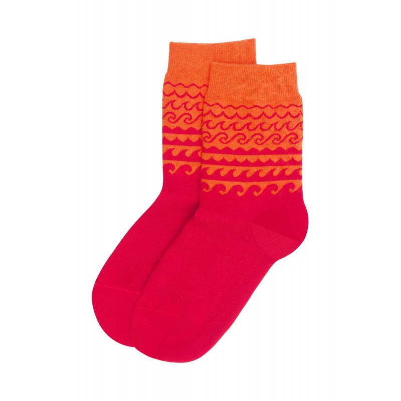 Women PEPER HAROW Wave Womens Socks - Orange £14.00