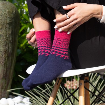 Women PEPER HAROW Wave Womens Socks - Pink £14.00