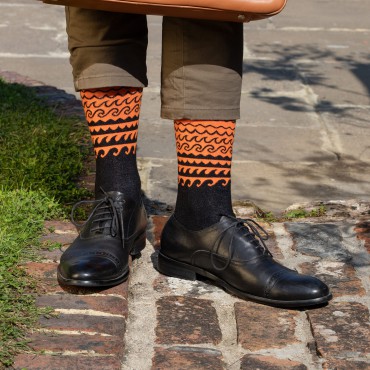 Men PEPER HAROW Wave Mens Socks - Orange £16.00