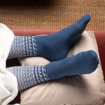 Men PEPER HAROW Wave Mens Socks - Blue £16.00