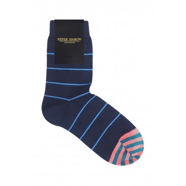 Women PEPER HAROW Thin Stripe Womens Socks - Navy £14.00