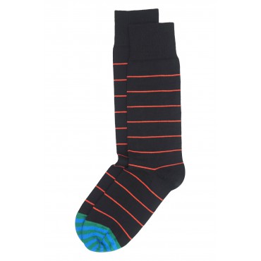 Men PEPER HAROW Thin Stripe Mens Socks - Black £15.00