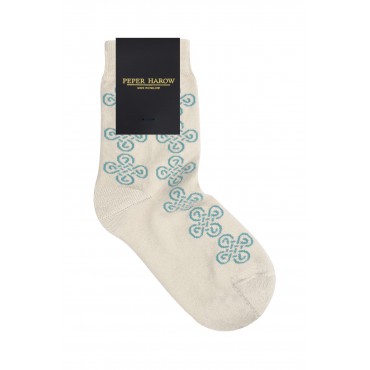 Women PEPER HAROW Knot Womens Socks - Beige £14.00