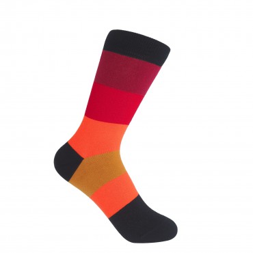 Women PEPER HAROW Block Stripe Womens Socks - Volcano £14.00