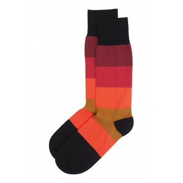 Men PEPER HAROW Block Stripe Mens Socks - Volcano £15.00