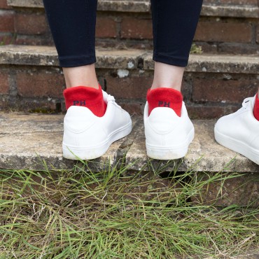 Women PEPER HAROW Organic Womens Trainer Sport Socks - Red £10.00