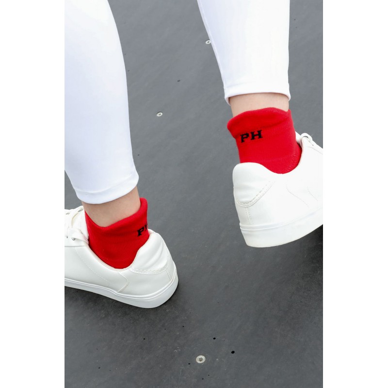 Women PEPER HAROW Organic Womens Trainer Sport Socks - Red £10.00