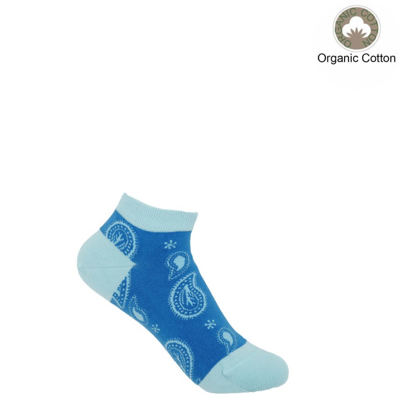 Women PEPER HAROW Paisley Womens Trainer Socks - Blue £10.00