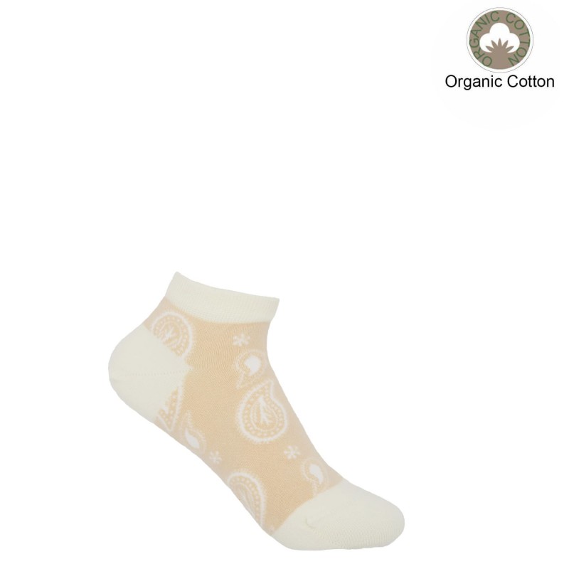 Women PEPER HAROW Paisley Womens Trainer Socks - Beige £10.00