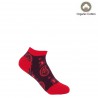 Women PEPER HAROW Paisley Womens Trainer Socks - Burgundy £10.00