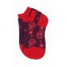 Women PEPER HAROW Paisley Womens Trainer Socks - Burgundy £10.00