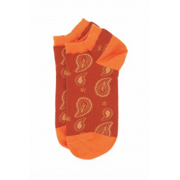 Men PEPER HAROW Paisley Mens Trainer Socks - Orange £12.00