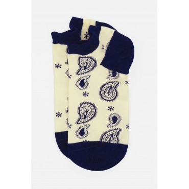 Men PEPER HAROW Paisley Mens Trainer Socks - Cream £13.00