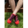 Men PEPER HAROW Paisley Mens Trainer Socks - Burgundy £13.00