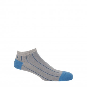 Men PEPER HAROW Pin Stripe Mens Trainer Socks - Grey £12.00