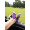 Women PEPER HAROW Peace Womens Trainer Socks - Purple £10.00