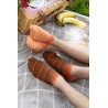 Women PEPER HAROW Retro Stripe Womens Trainer Socks - Orange £10.00