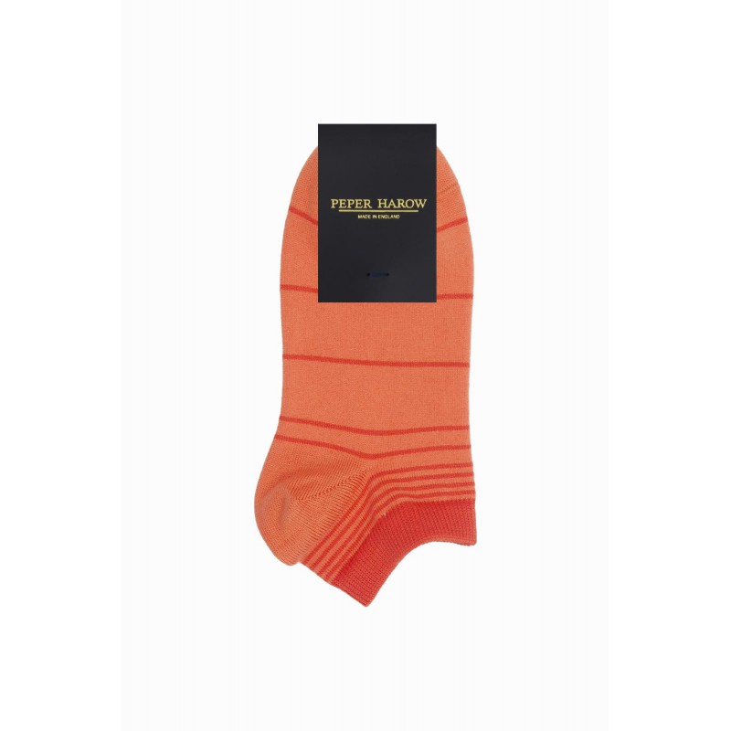 Women PEPER HAROW Retro Stripe Womens Trainer Socks - Orange £10.00