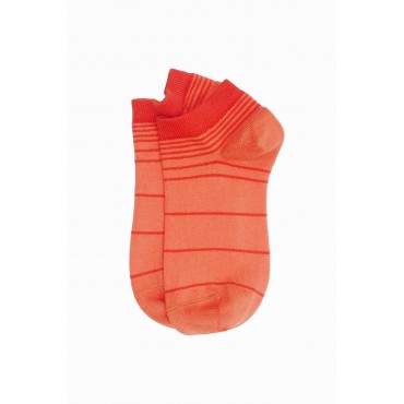 Women PEPER HAROW Retro Stripe Womens Trainer Socks - Orange £10.00