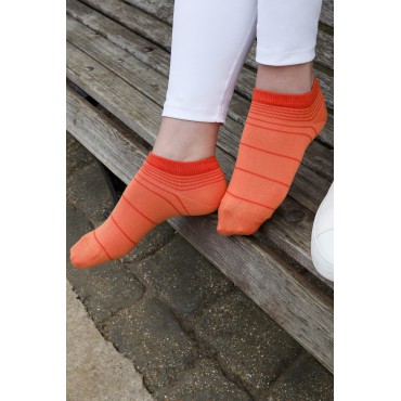 Women PEPER HAROW Retro Stripe Womens Trainer Socks - Orange £10.00