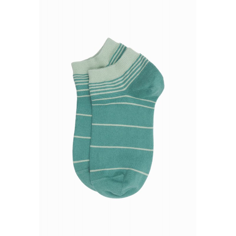 Women PEPER HAROW Retro Stripe Womens Trainer Socks - Green £10.00