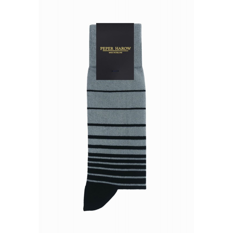 Men PEPER HAROW Retro Stripe Mens Socks - Grey £15.00