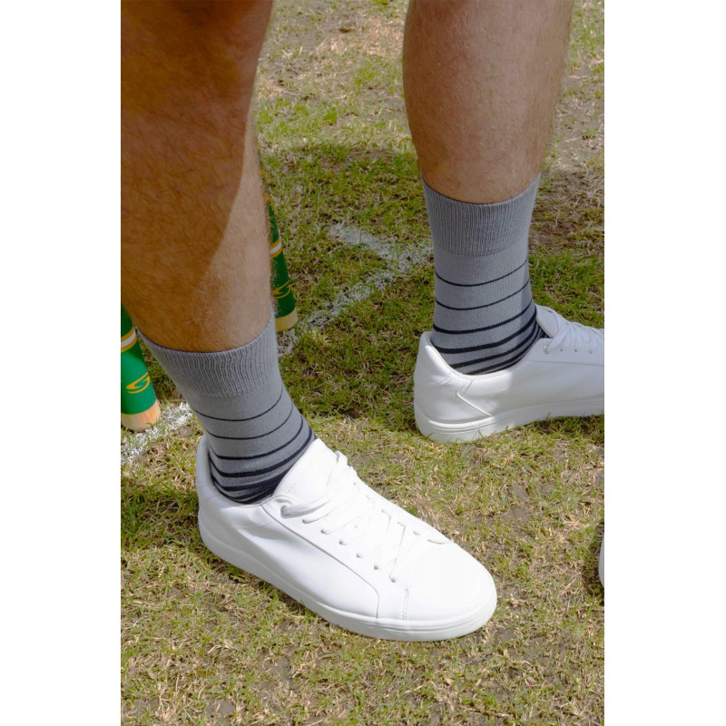 Men PEPER HAROW Retro Stripe Mens Socks - Grey £15.00