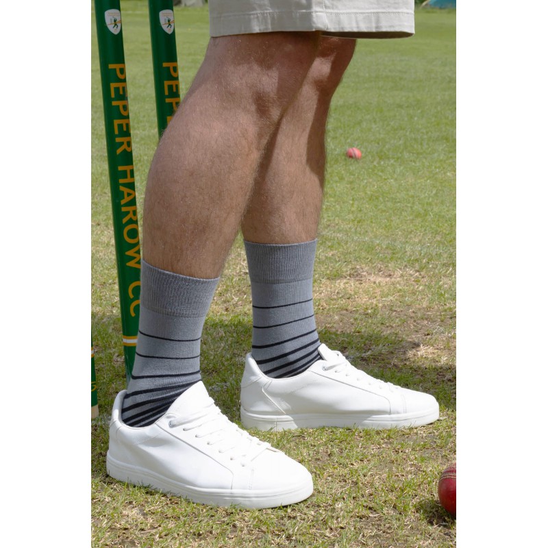 Men PEPER HAROW Retro Stripe Mens Socks - Grey £15.00