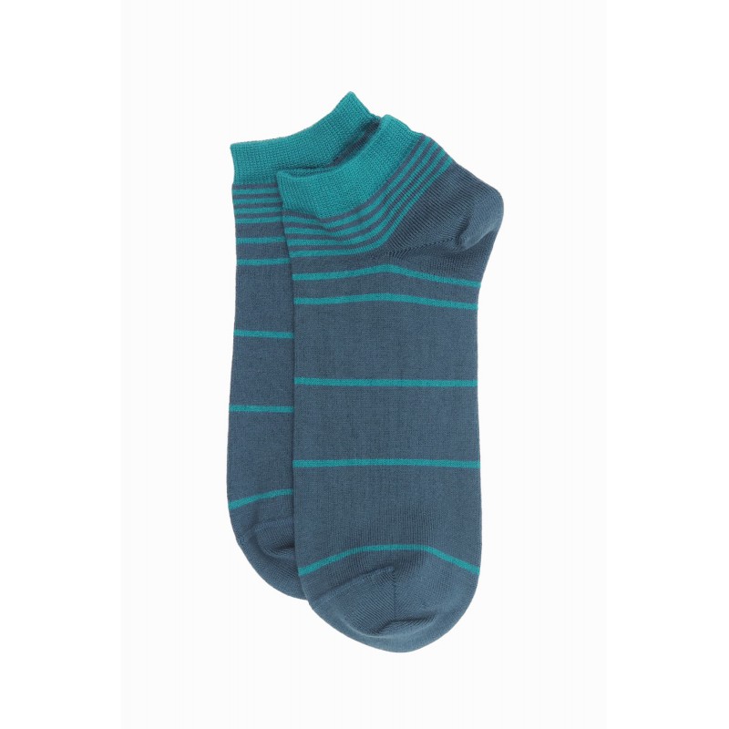 Men PEPER HAROW Retro Stripe Mens Trainer Socks - Teal £12.00