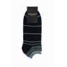 Men PEPER HAROW Retro Stripe Mens Trainer Socks - Onyx £12.00