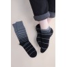 Men PEPER HAROW Retro Stripe Mens Trainer Socks - Onyx £12.00