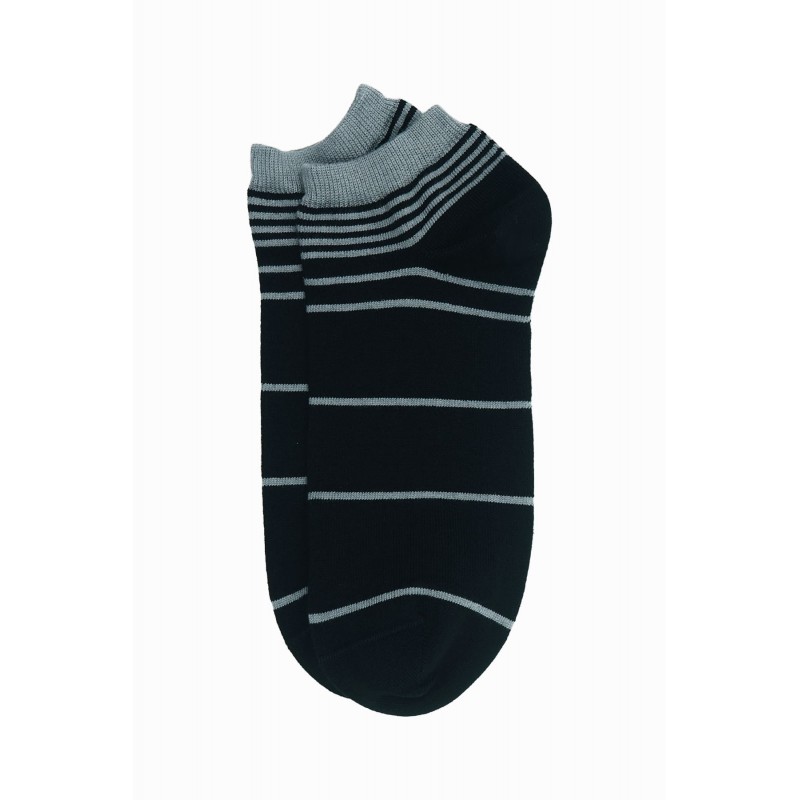 Men PEPER HAROW Retro Stripe Mens Trainer Socks - Onyx £12.00