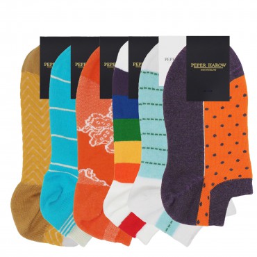 Women PEPER HAROW Womens Trainer Socks Bundle - Vibrant £49.00