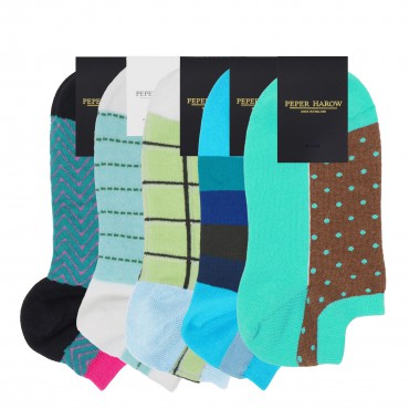 Women PEPER HAROW Womens Trainer Socks Bundle - Ocean £41.00