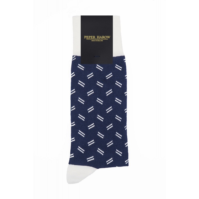 Men PEPER HAROW Parallel Mens Socks - Navy £15.00