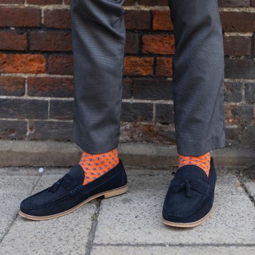 Men PEPER HAROW Crosslet Mens Socks - Orange £15.00