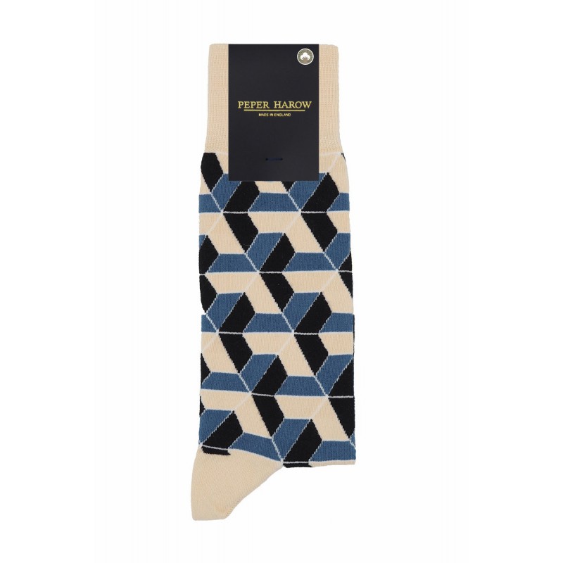 Men PEPER HAROW Vertex Mens Socks - Beige £16.00