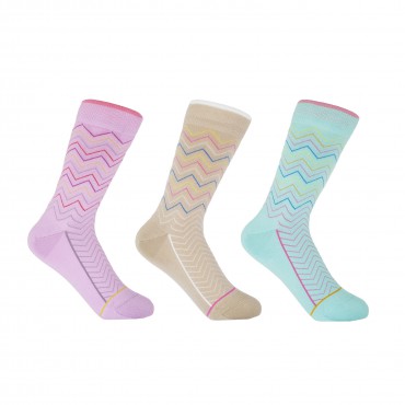 Women PEPER HAROW Oblique Womens Socks Bundle - Lilac Beige Mint £36.00