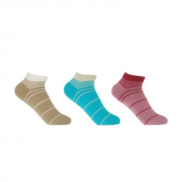 Women PEPER HAROW Retro Womens Trainer Socks Bundle - Beige Blue Musk £25.00