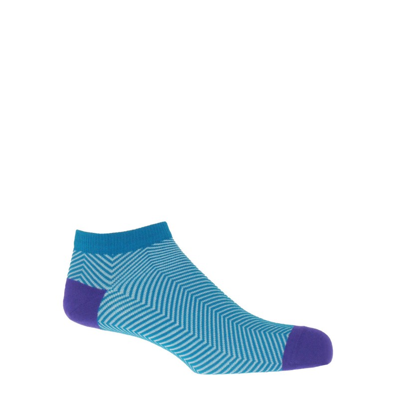 Men PEPER HAROW Lux Taylor Mens Trainer Socks Bundle - Turquoise Burgundy Marine £30.00