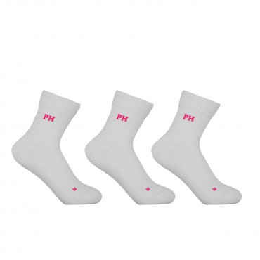 Women PEPER HAROW 3 Pack Essential Quarter Womens Sport Socks - White £24.00