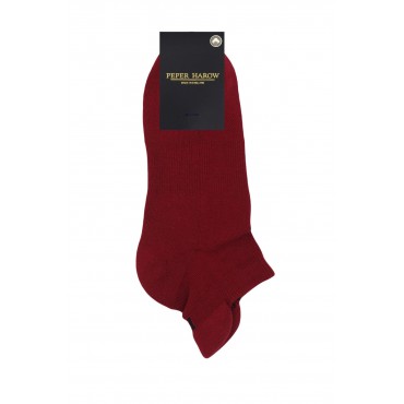 Women PEPER HAROW Organic Womens Trainer Sport Socks - Burgundy £10.00