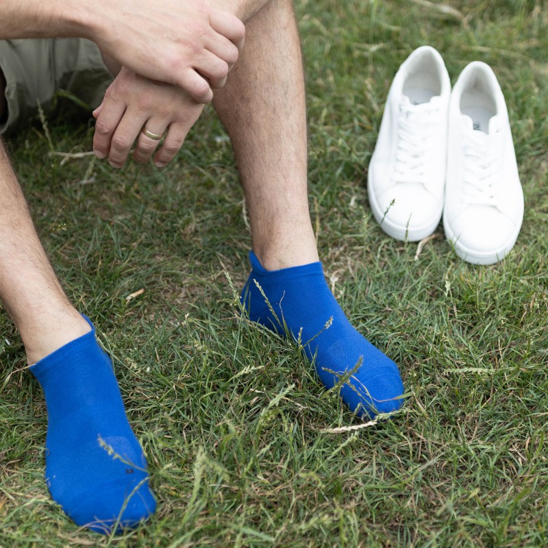 Men PEPER HAROW Organic Mens Trainer Sport Socks - Blue £12.00