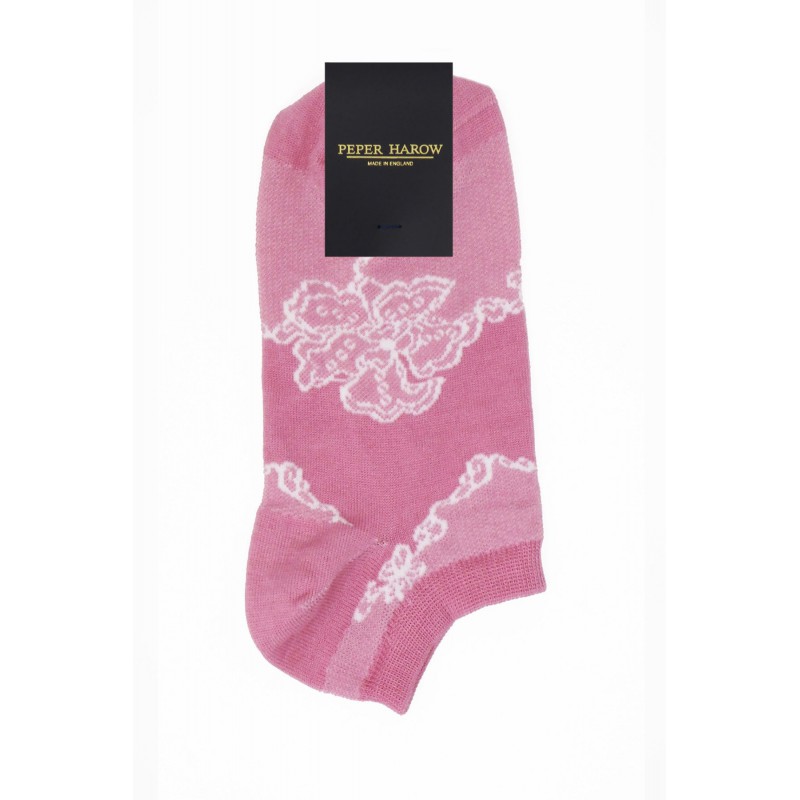 Women PEPER HAROW Delicate Womens Trainer Socks - Pink £10.00